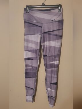 Nike Black Gray Patterned Workout Pants Leggings Size S